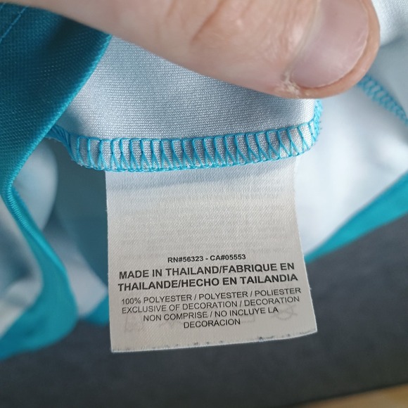 Nike Golf Polo Shirt Mens L Standard Fit Blue Striped Swoosh Logo Lighwieght - Picture 4 of 9